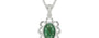 Sterling Silver Emerald Pendant Fine Quality (P3)