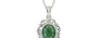 Sterling Silver Emerald Pendant Fine Quality (P5)