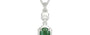 Sterling Silver Emerald Pendant Fine Quality (P6)
