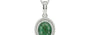 Sterling Silver Emerald Pendant Fine Quality (P7)