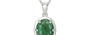 Sterling Silver Emerald Pendant Fine Quality (P8)