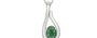 Sterling Silver Emerald Pendant Fine Quality (P9)