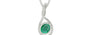 Sterling Silver Emerald Pendant Limited Quality (P1)