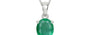 Sterling Silver Emerald Pendant Limited Quality (P10)