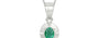 Sterling Silver Emerald Pendant Limited Quality (P11)