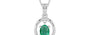 Sterling Silver Emerald Pendant Limited Quality (P2)