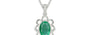 Sterling Silver Emerald Pendant Limited Quality (P3)