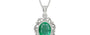 Sterling Silver Emerald Pendant Limited Quality (P5)