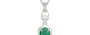 Sterling Silver Emerald Pendant Limited Quality (P6)