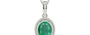 Sterling Silver Emerald Pendant Limited Quality (P7)