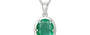 Sterling Silver Emerald Pendant Limited Quality (P8)