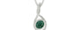 Sterling Silver Emerald Pendant Prime Quality (P1)