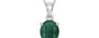 Sterling Silver Emerald Pendant Prime Quality (P10)