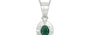 Sterling Silver Emerald Pendant Prime Quality (P11)