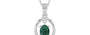 Sterling Silver Emerald Pendant Prime Quality (P2)
