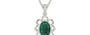 Sterling Silver Emerald Pendant Prime Quality (P3)