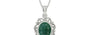 Sterling Silver Emerald Pendant Prime Quality (P5)