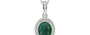 Sterling Silver Emerald Pendant Prime Quality (P7)