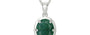 Sterling Silver Emerald Pendant Prime Quality (P8)
