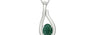 Sterling Silver Emerald Pendant Prime Quality (P9)