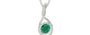 Sterling Silver Emerald Pendant Rare Quality (P1)