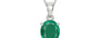 Sterling Silver Emerald Pendant Rare Quality (P10)