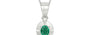 Sterling Silver Emerald Pendant Rare Quality (P11)