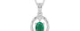 Sterling Silver Emerald Pendant Rare Quality (P2)