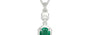 Sterling Silver Emerald Pendant Rare Quality (P6)