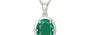 Sterling Silver Emerald Pendant Rare Quality (P8)