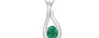 Sterling Silver Emerald Pendant Rare Quality (P9)