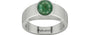 Sterling Silver Emerald Ring Fine Quality (R10)