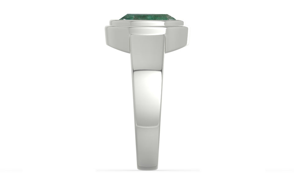 Sterling Silver Emerald Ring Fine Quality (R3)