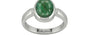 Sterling Silver Emerald Ring Fine Quality (R6)