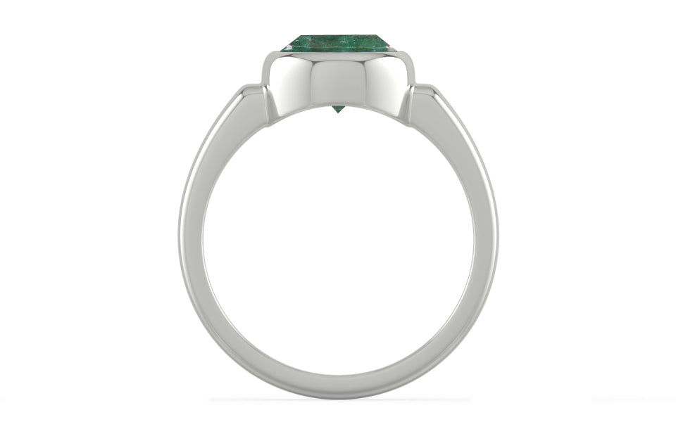 Sterling Silver Emerald Ring Fine Quality (R6)