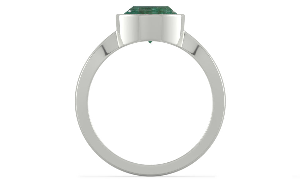 Sterling Silver Emerald Ring Fine Quality (R9)