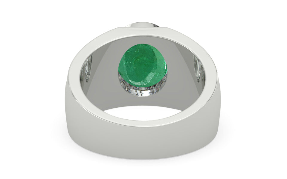 Sterling Silver Emerald Ring Limited Quality (R1)