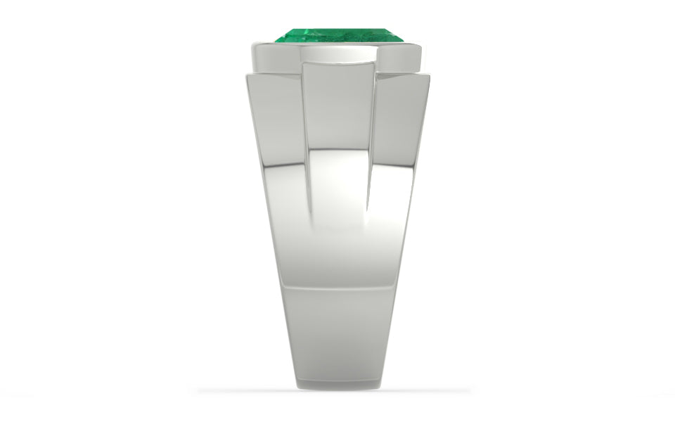 Sterling Silver Emerald Ring Limited Quality (R1)