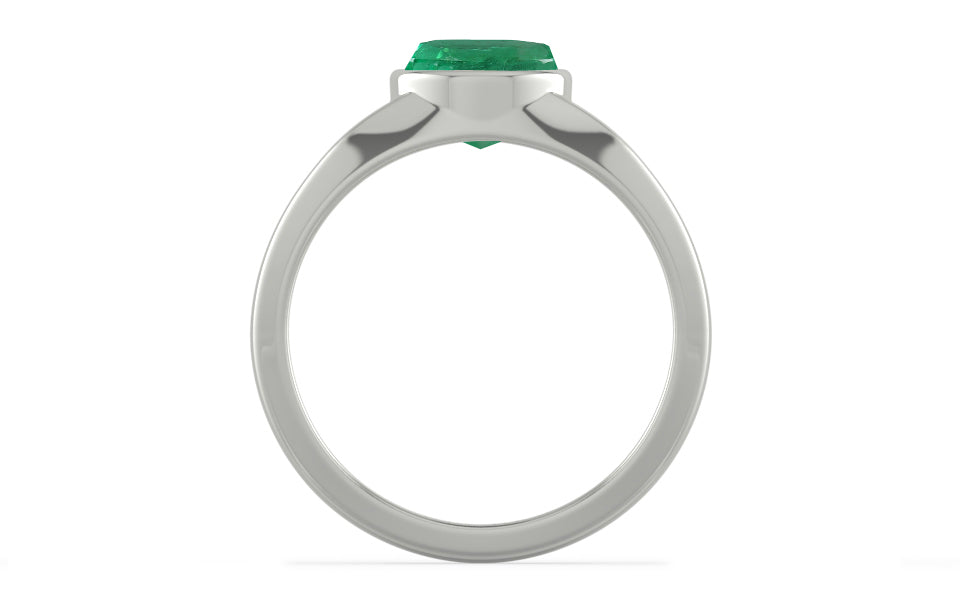 Sterling Silver Emerald Ring Limited Quality (R10)