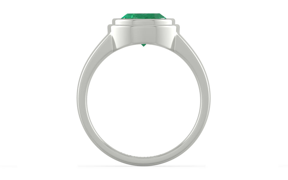 Sterling Silver Emerald Ring Limited Quality (R3)