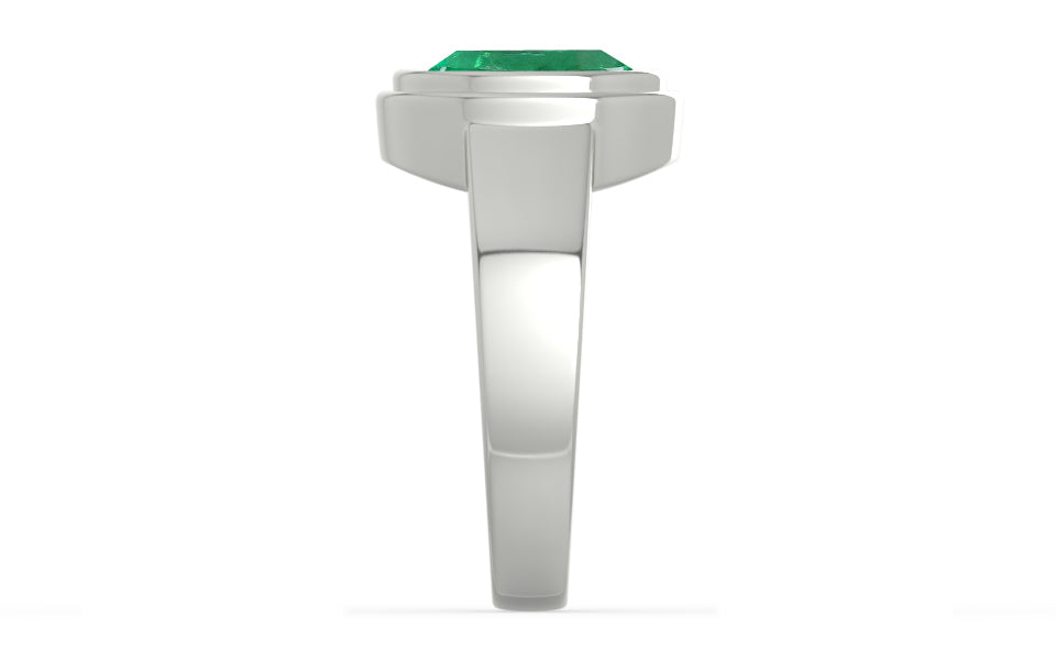 Sterling Silver Emerald Ring Limited Quality (R3)