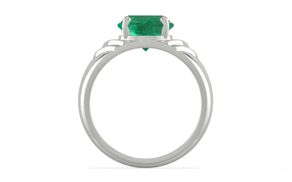 Sterling Silver Emerald Ring Limited Quality (R4)