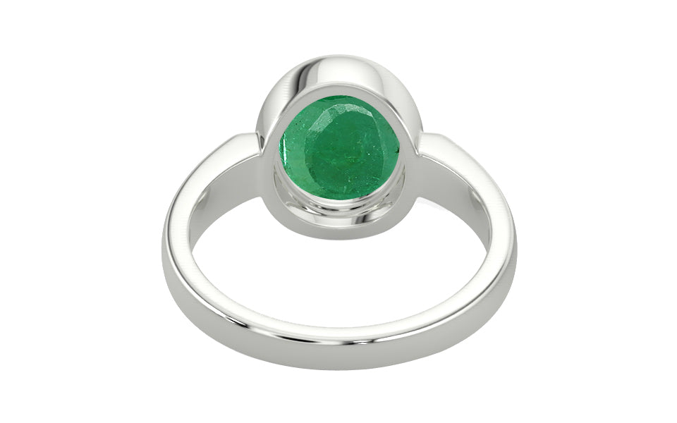 Sterling Silver Emerald Ring Limited Quality (R6)