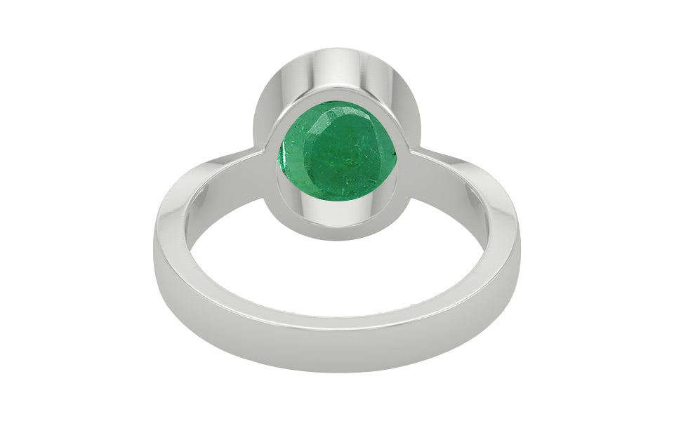 Sterling Silver Emerald Ring Limited Quality (R9)
