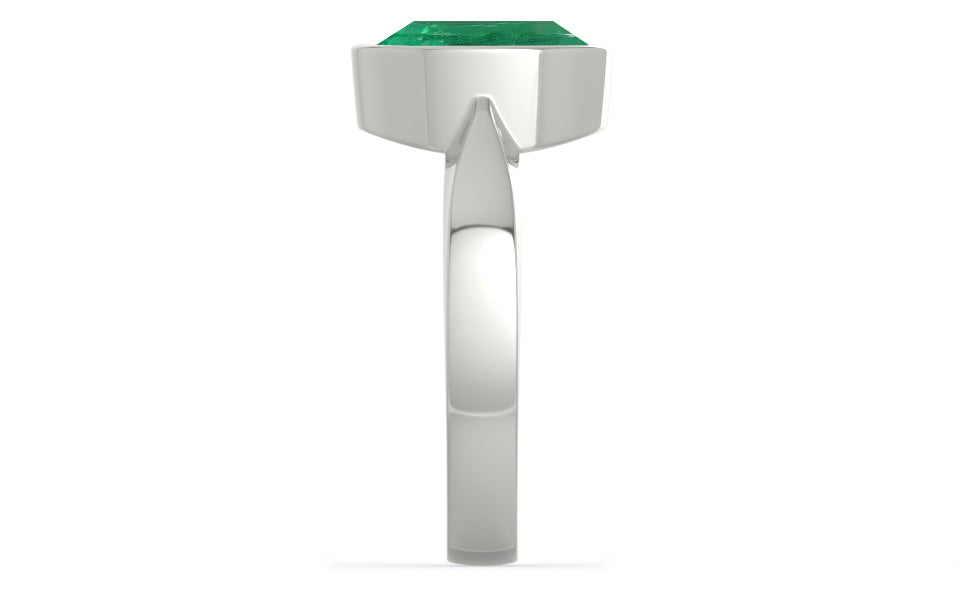 Sterling Silver Emerald Ring Limited Quality (R9)