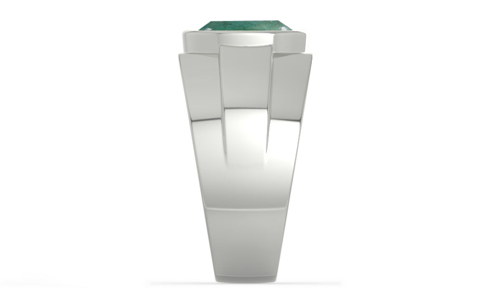 Sterling Silver Emerald Ring Prime Quality (R1)