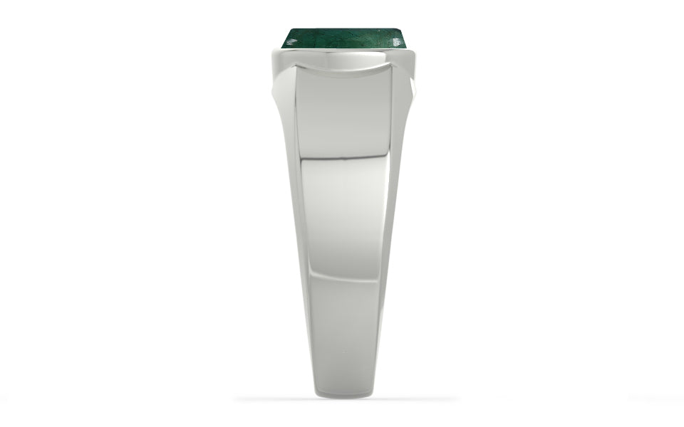Sterling Silver Emerald Ring Prime Quality (R10)