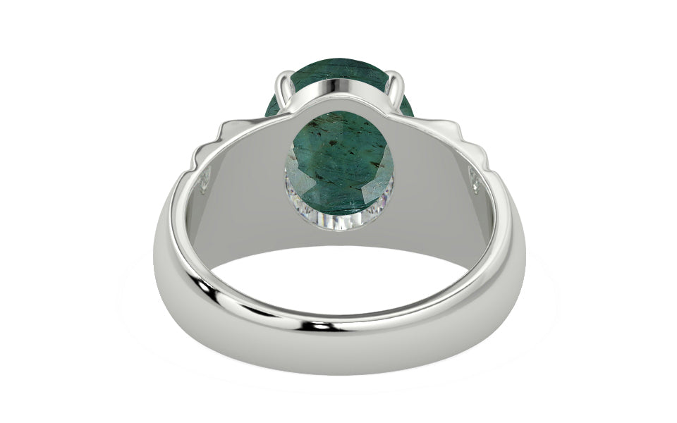 Sterling Silver Emerald Ring Prime Quality (R4)