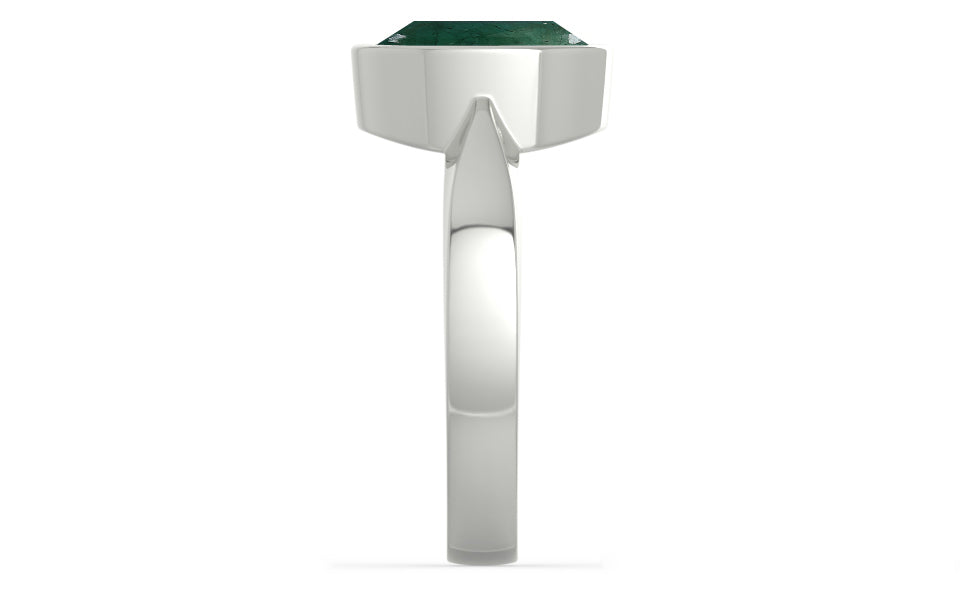 Sterling Silver Emerald Ring Prime Quality (R9)