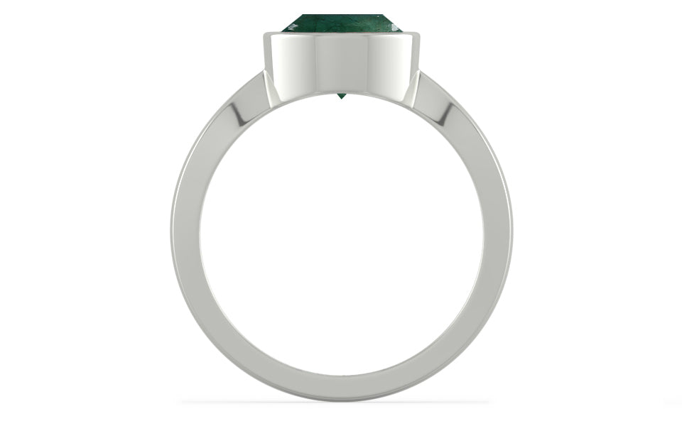 Sterling Silver Emerald Ring Prime Quality (R9)
